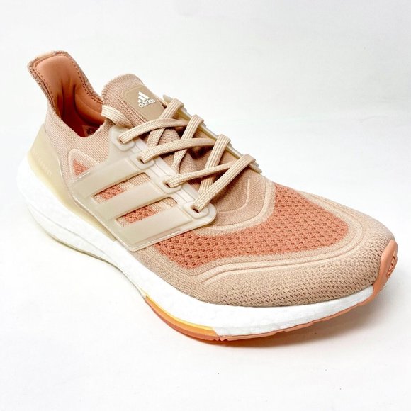 Adidas Ultraboost 21 Halo Blush Pink Womens Running Shoes S23838 - Picture 2 of 5